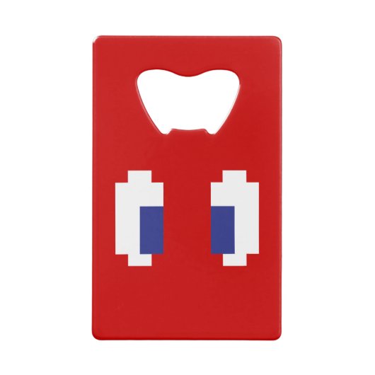8-bits Pixel Manga Eyes Creditkaart Flessenopener (Voorkant)