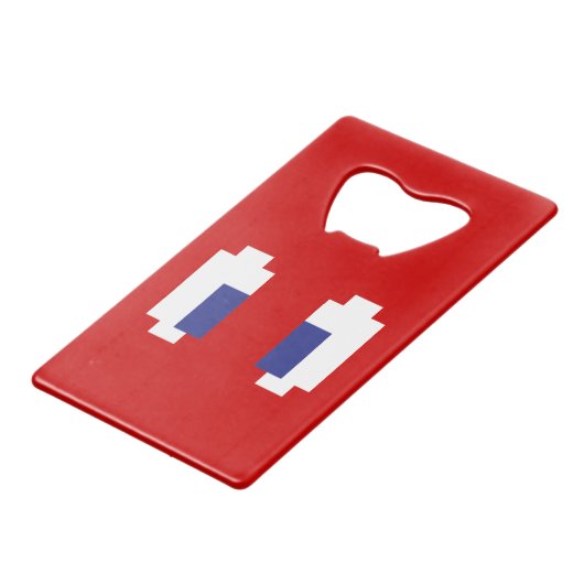 8-bits Pixel Manga Eyes Creditkaart Flessenopener (Voorkant Gekanteld)