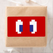 8-bits Pixel Manga Eyes Etiket (Insitu)