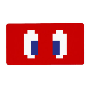8-bits Pixel Manga Eyes Etiket