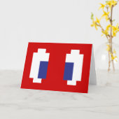8-bits Pixel Manga Eyes Kaart (Gele Bloem)
