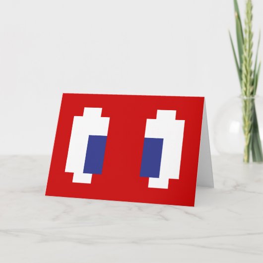 8-bits Pixel Manga Eyes Kaart (Voorkant)