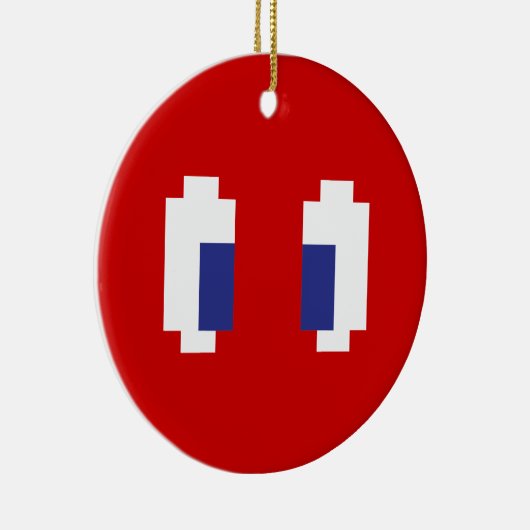 8-bits Pixel Manga Eyes Keramisch Ornament (Rechts)