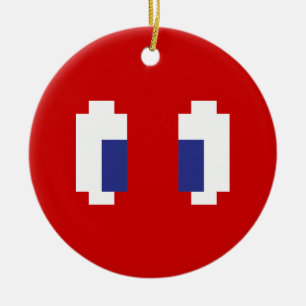 8-bits Pixel Manga Eyes Keramisch Ornament