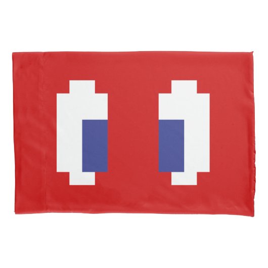 8-bits Pixel Manga Eyes Kussensloop (Voorkant-Links)