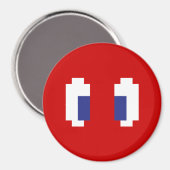 8-bits Pixel Manga Eyes Magneet (Voorkant / Achterkant)