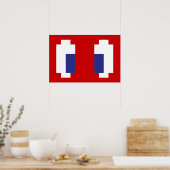 8-bits Pixel Manga Eyes Poster (Keuken)