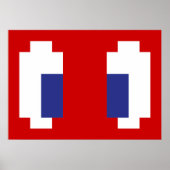 8-bits Pixel Manga Eyes Poster (Voorkant)