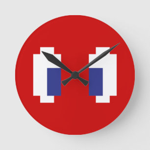 8-bits Pixel Manga Eyes Ronde Klok