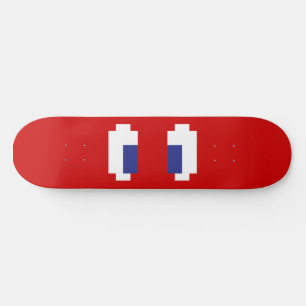 8-bits Pixel Manga Eyes Skateboard