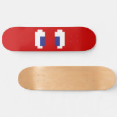8-bits Pixel Manga Eyes Skateboard (Horizontaal)