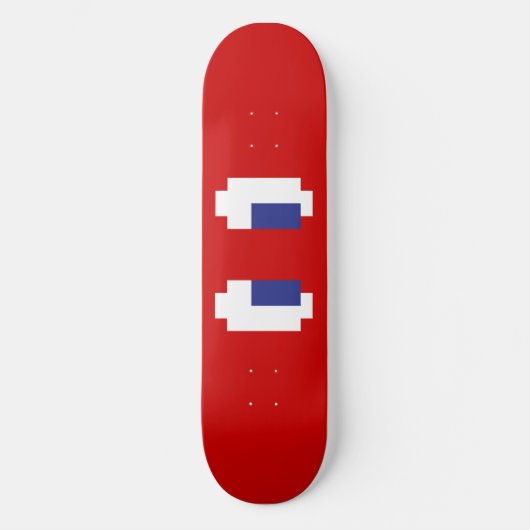 8-bits Pixel Manga Eyes Skateboard (Voorkant)