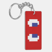 8-bits Pixel Manga Eyes Sleutelhanger (Voorkant Links)