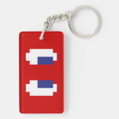 8-bits Pixel Manga Eyes Sleutelhanger (achterkant)