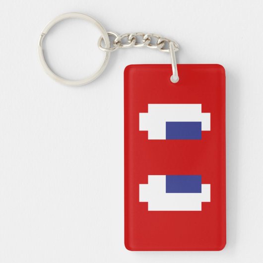 8-bits Pixel Manga Eyes Sleutelhanger (Voorkant)