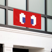 8-bits Pixel Manga Eyes Spandoek (Buitenkant Gebouw)