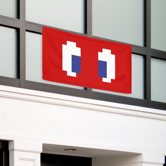 8-bits Pixel Manga Eyes Spandoek (Buitenkant Gebouw)