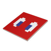 8-bits Pixel Manga Eyes Tegeltje (Zijkant)