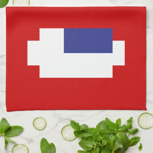 8-bits Pixel Manga Eyes Theedoek (Gevouwen)