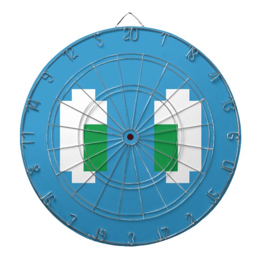 8-bits Pixel Manga Green Eyes Dartbord (Voorkant)