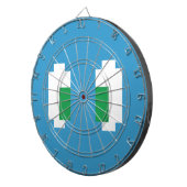 8-bits Pixel Manga Green Eyes Dartbord (Voorkant Rechts)