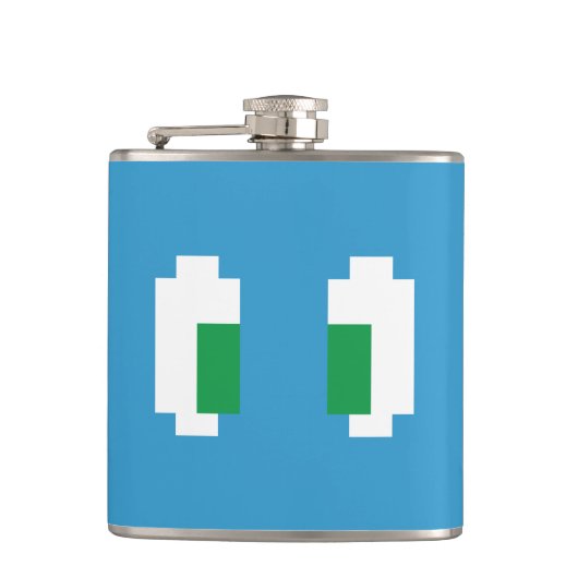 8-bits Pixel Manga Green Eyes Heupfles (Voorkant)