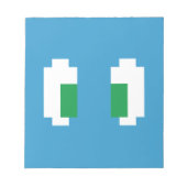 8-bits Pixel Manga Green Eyes Notitieblok (Voorkant)