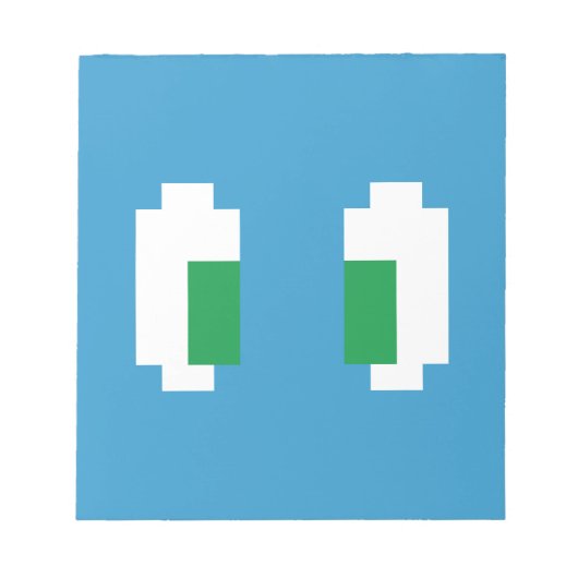 8-bits Pixel Manga Green Eyes Notitieblok (Voorkant)