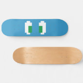 8-bits Pixel Manga Green Eyes Persoonlijk Skateboard (Horizontaal)