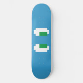 8-bits Pixel Manga Green Eyes Persoonlijk Skateboard (Voorkant)