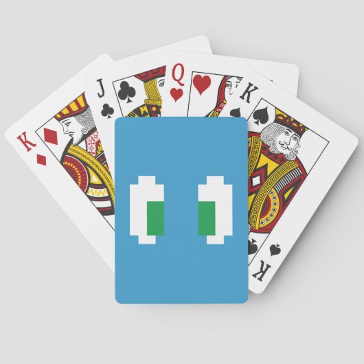 8-bits Pixel Manga Green Eyes Pokerkaarten (Achterkant)