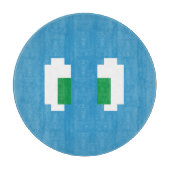 8-bits Pixel Manga Green Eyes Snijplank (Voorkant)