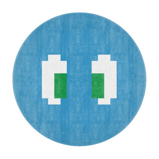 8-bits Pixel Manga Green Eyes Snijplank (Voorkant)