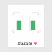 8-bits Pixel Manga Green Eyes Sticker (Vel)