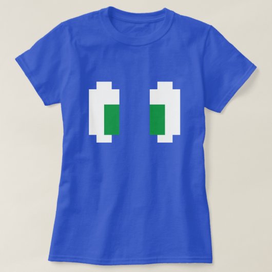 8-bits Pixel Manga Green Eyes T-shirt (Design voorkant)