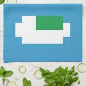 8-bits Pixel Manga Green Eyes Theedoek (Gevouwen)