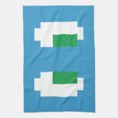 8-bits Pixel Manga Green Eyes Theedoek (Verticaal)