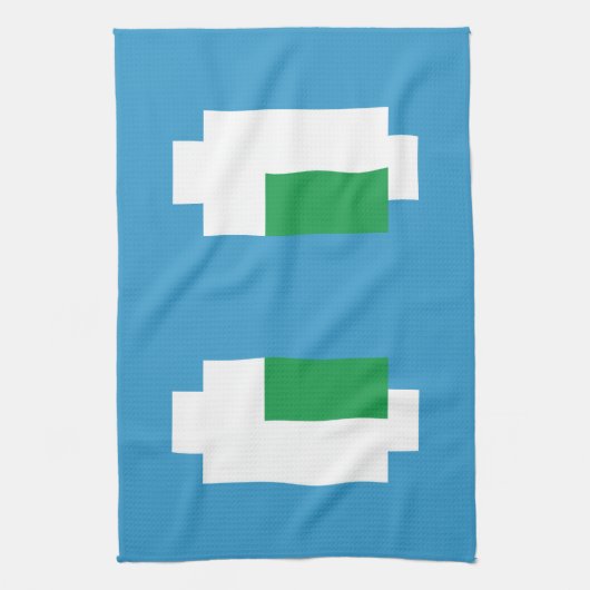 8-bits Pixel Manga Green Eyes Theedoek (Verticaal)