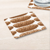 8-bits Pixel Poop Kartonnen Onderzetters (Schuin)