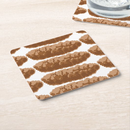 8-bits Pixel Poop Kartonnen Onderzetters (Schuin)