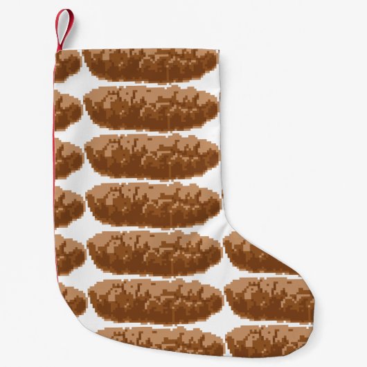 8-bits Pixel Poop Kleine Kerstsok (Voorkant)
