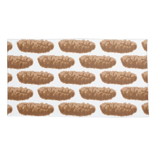 8-bits Pixel Poop Kussensloop (Achterkant-Links)