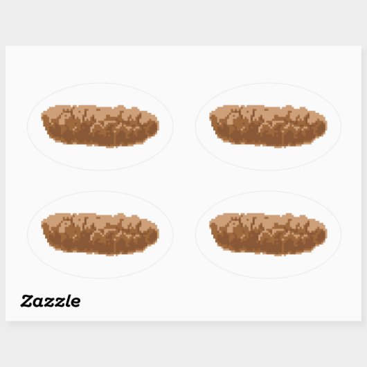 8-bits Pixel Poop Ovale Sticker (Vel)