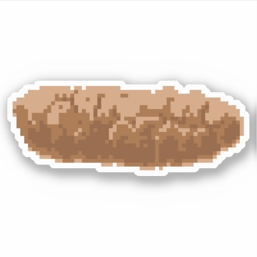 8-bits Pixel Poop Sticker (Voorkant)
