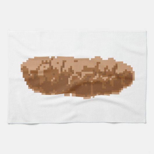 8-bits Pixel Poop Theedoek (Horizontaal)