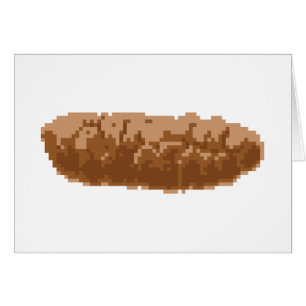 8-bits Pixel Poop-Wenskaart