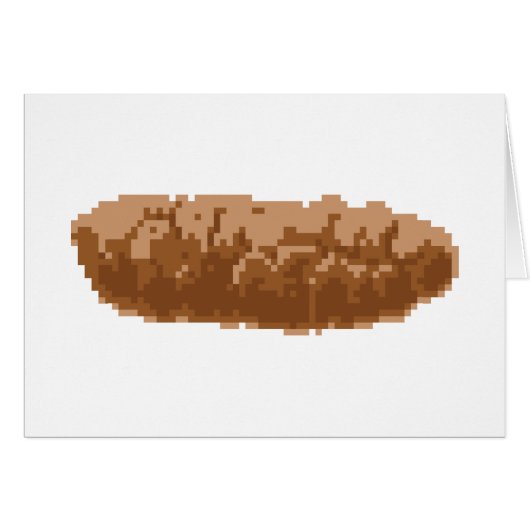 8-bits Pixel Poop-Wenskaart (Voorkant Horizontaal)