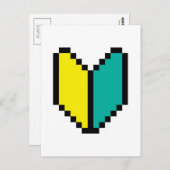 8-bits Pixel Wakaba/Shoshinsha Mark Briefkaart (Voorkant / Achterkant)