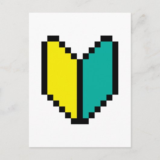 8-bits Pixel Wakaba/Shoshinsha Mark Briefkaart (Voorkant)