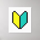 8-bits Pixel Wakaba/Shoshinsha Mark Canvas Afdruk (Voorkant)